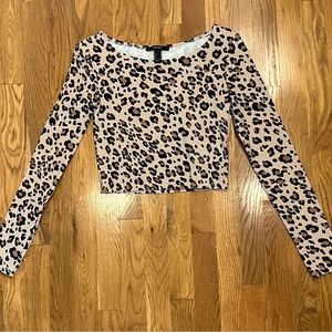 Forever 21 leopard print crop top